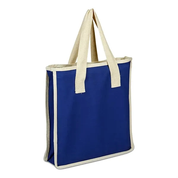 Color Cotton Canvas Shopping Bag ( 14"W X 15"H X 4" )
