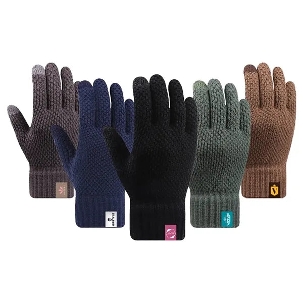 Adult Waffle Knit Gloves with Sensitive Touch and Custom