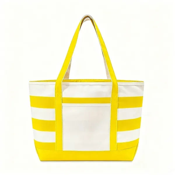 Full Color Canvas Nautical 18 oz. Zip Top Tote