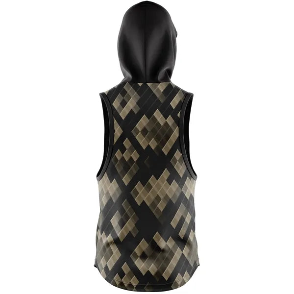 Unisex & Kids' Sublimation Sleeveless Hooded T-Shirt -