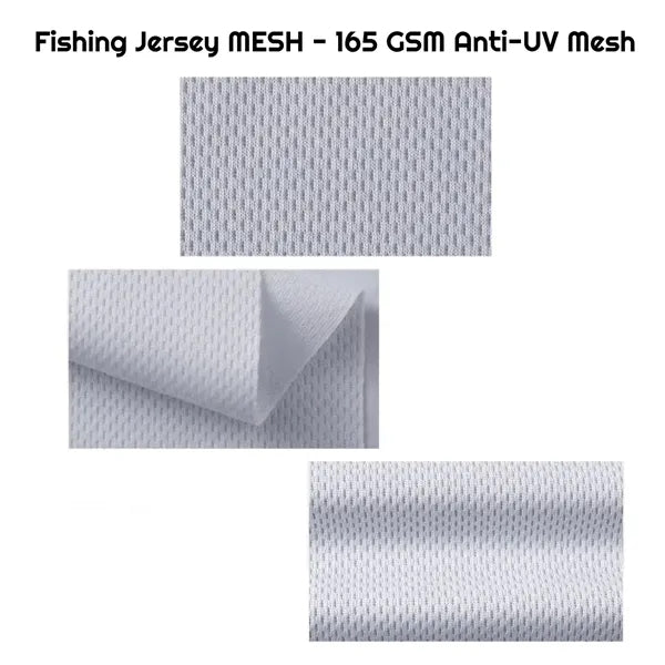 Unisex & Kids' Sublimation Long Sleeve Fishing Polo - 165G