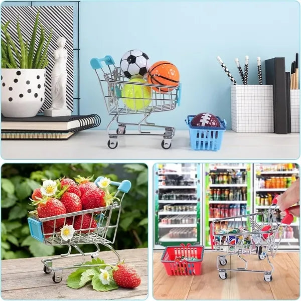 Metal Shopping Cart Toy Mini Shopping Handcart Mode