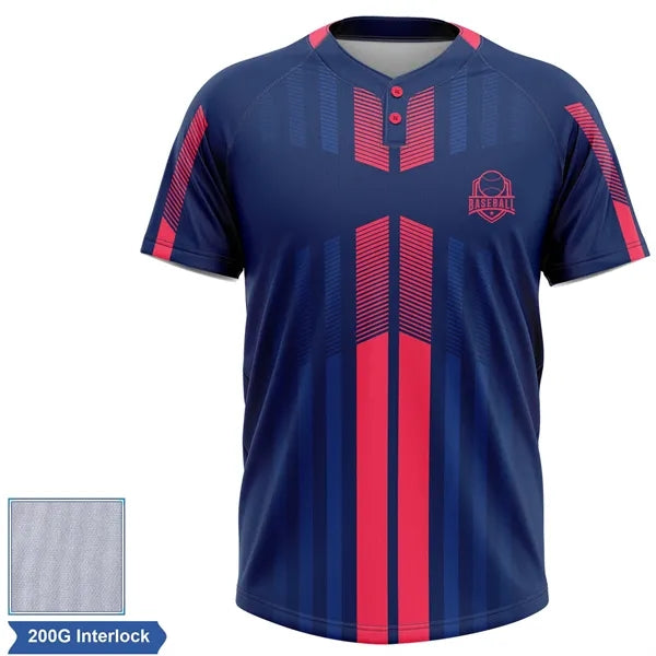 Rush - Men's & Kids' Sublimation 2-Button Baseball Jersey -