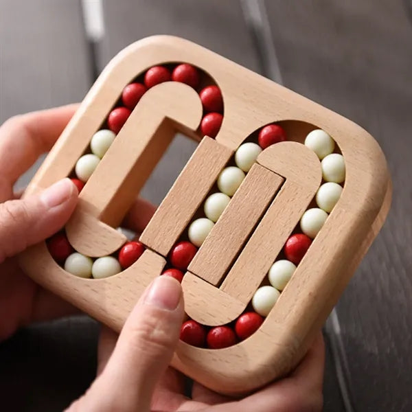 Wooden Labyrinth Bead Maze Puzzle Fidget Toy Activity Cube