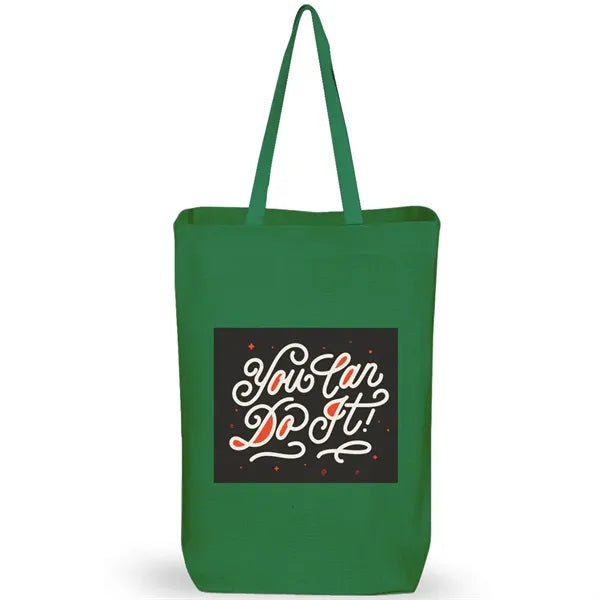 Sublimation 7 oz Poly Canvas Tote Bag - 10"W x 14"H x 5"G x