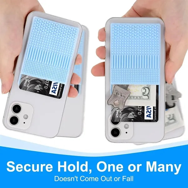 Textured Silicone Phone Card Holder