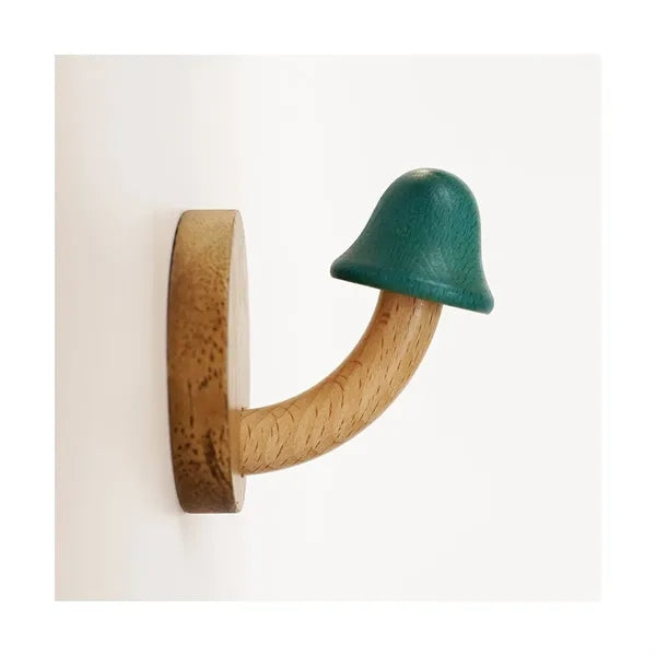 Multi-Purpose Strong Hold Adhesive Wooden Mushroom Hooks