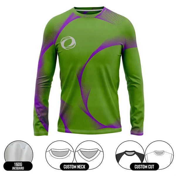 Women's Sublimation Long Sleeve T-Shirt - 160G Jacquard