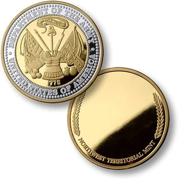 Zinc Alloy Challenge Coin with Shiny Plating Finishes - Die