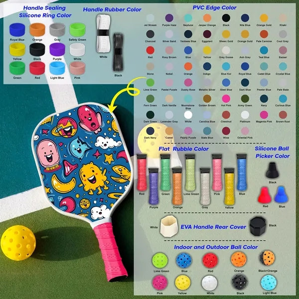 Carbon Fiber Pickleball Set w/ Zipper Bag - Kids