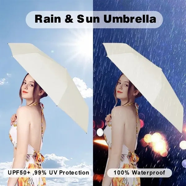 Mini Travel Sun Umbrella for Purse With Case
