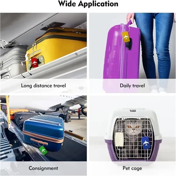 Metal Travel Luggage Tags With Stainless Loop