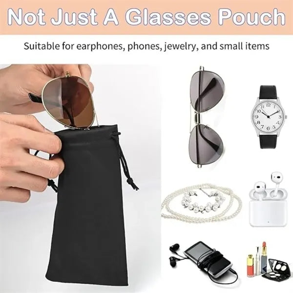 Portable travel soft jewelry sunglasses storage pouch