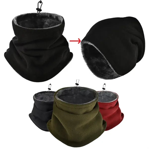 2 In 1 Fleece Neck Warmer And Beanie Hat Cap