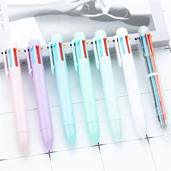 Multicolor Retractable Ballpoint Pen with Clip for Promotion