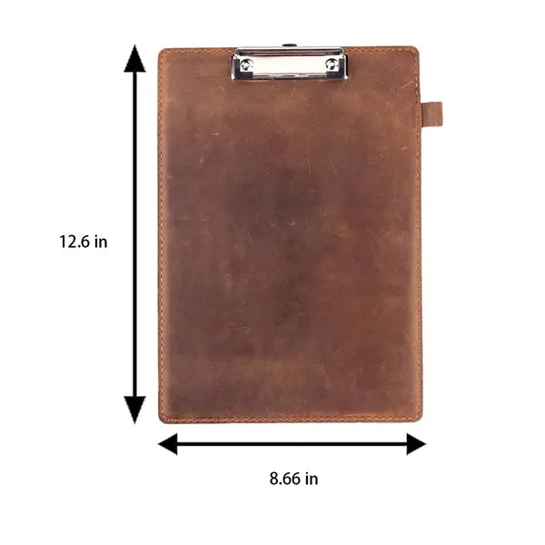 Genuine Leather Padfolios Clipboards Menu Board w/ Pen Loop