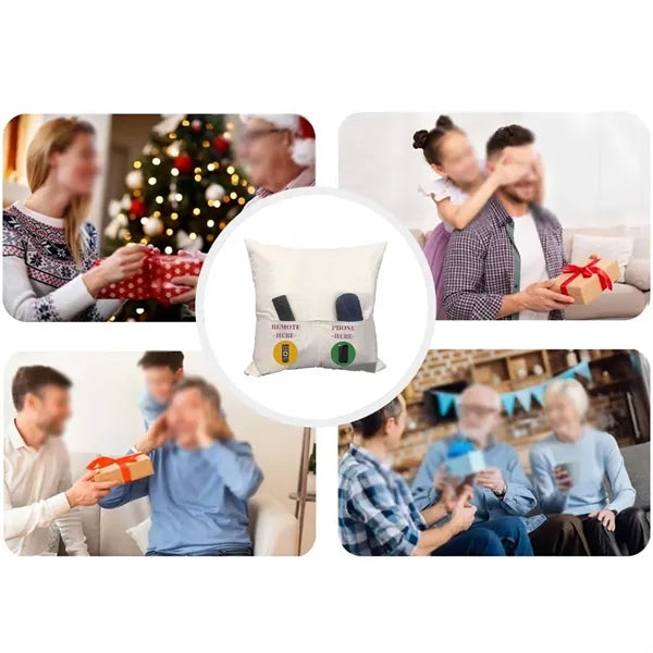 Custom Picture Text Remote Control Storage Pillow Case