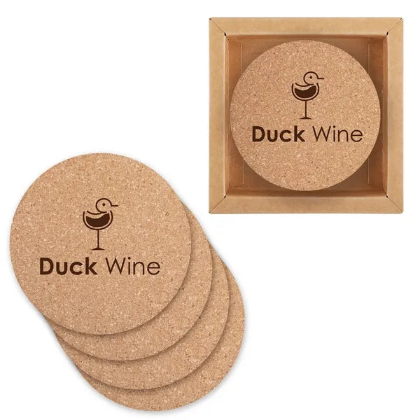 Cork 4 Pc. Coaster Set In Box