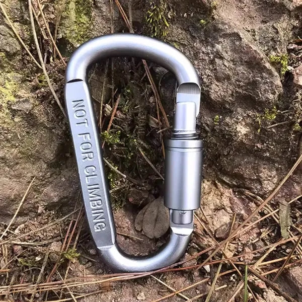 Aluminum Carabiner Clip with Screw Lock