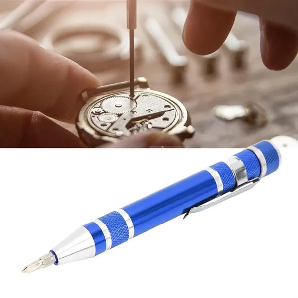 Multi Bit Precision Screwdriver Set with Aluminum Handle