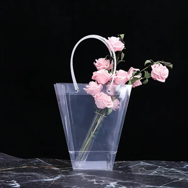 Clear Trapezoid Gift Tote with Handle