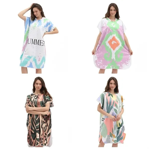Adult Quick-Dry Poncho Beach Towel