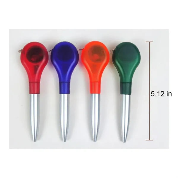 2-in-1 Portable Clips Writing Pen with Built-in Tape Measure