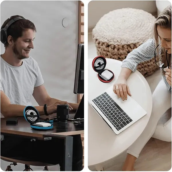 Small Round Pocket Earbud Travel Carrying Case
