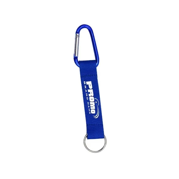 Carabiner w/Strap & Metal Plate