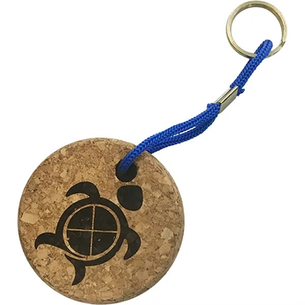 Circle Floatie Recycled Cork Keychains