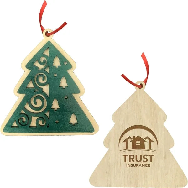 Tree Layered Wood Ornament