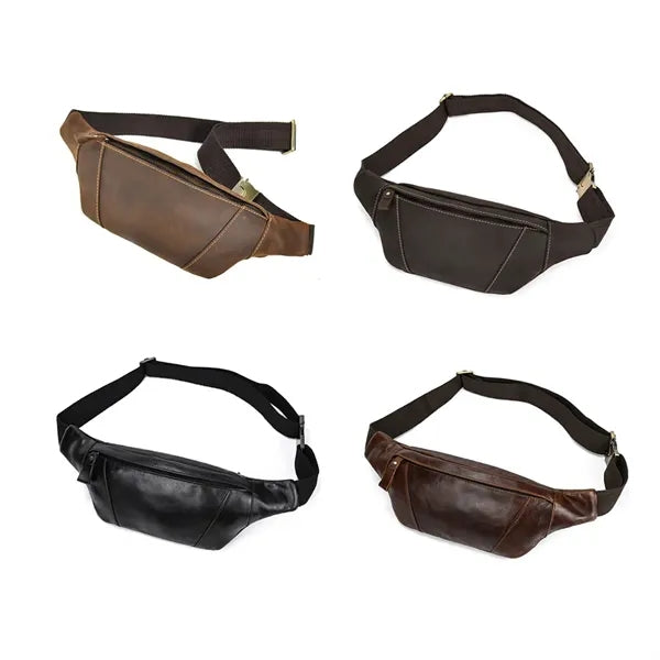 Genuine Leather Crazy Horse Crossbody Bag