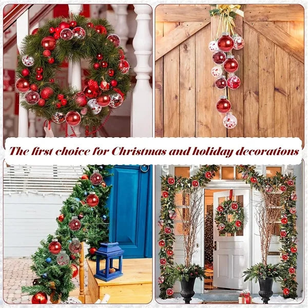 Shatterproof Clear Plastic Christmas Ball Ornaments