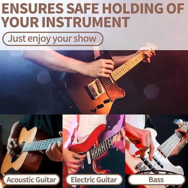 Adjustable Cotton Guitar Strap with 3 Guitar Picks Holders