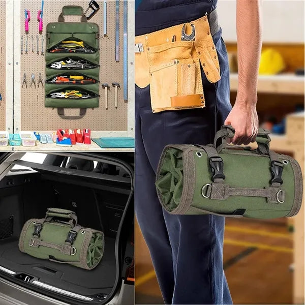 Portable Foldable Roll Up Tool Bag Organizer