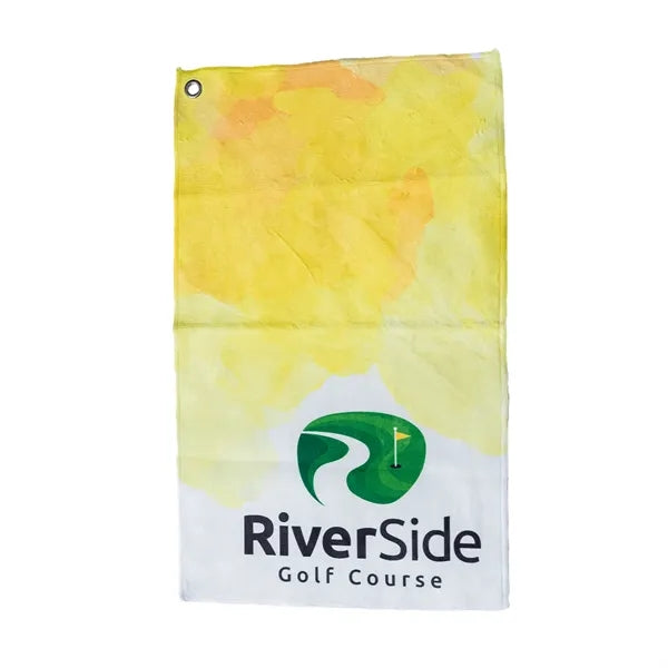 Microfiber Plush Golf Towel with Carabiner - 12" x 20"