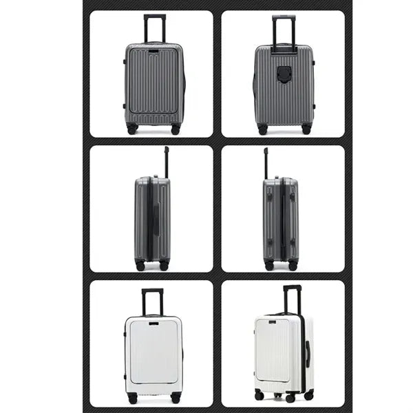 20 Inch Carry On Luggage With Cup Holder & USB Port