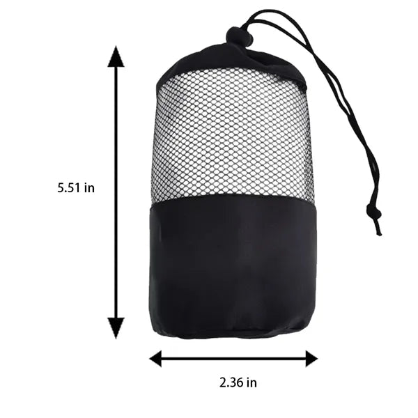 Durable Drawstring Closure Columnar Mesh Towel Storage Bag