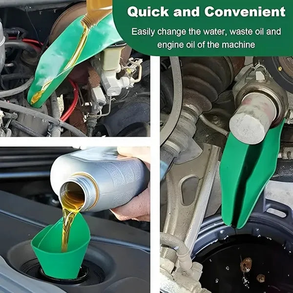 Multi-Purpose Reused Flexible Foldable Oil Funnel