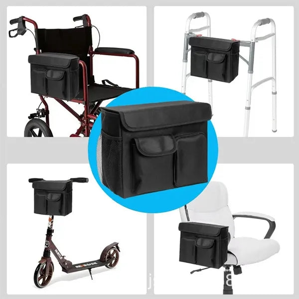 Mobility Scooter Wheelchair Walker Organizer Bag With Pocket