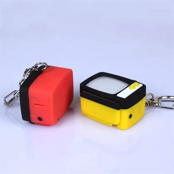 Mini TV Novelty Keychain with LED Lights and Sound Effects