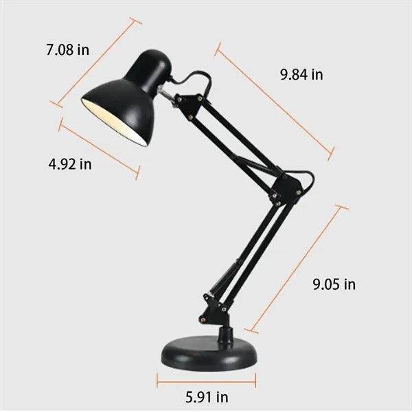 Metal Construction 3-Joint Adjustable Durable Arm Task Lamp