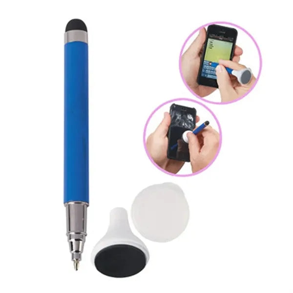 Multi-Function Stylus Ballpoint Pen with Screen Cleaner