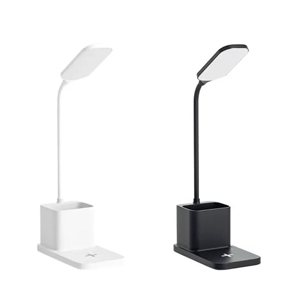 Flexible Neck Wireless Charging Desk Lamp with Pen Holder