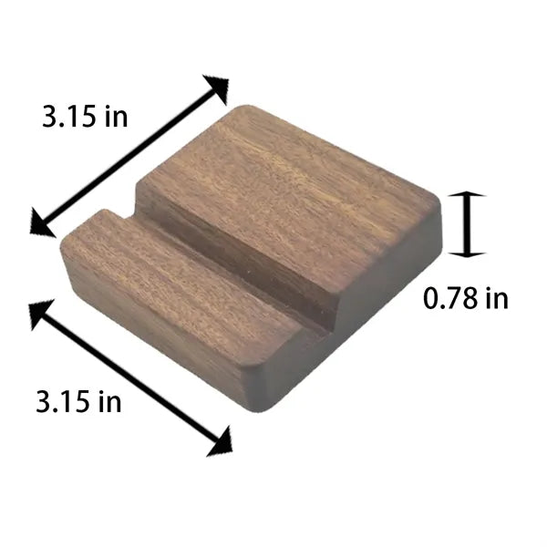Compact Minimalist Stable Portable Solid Walnut Phone Stand
