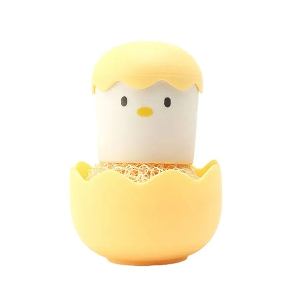 Egg-Shaped Detachable Fiber Bristles Rustproof Kitchen Brush