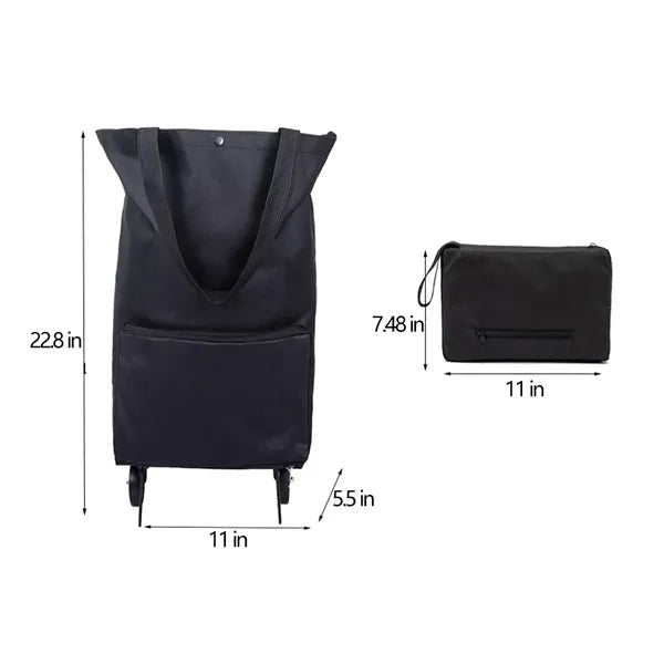 Multifunctional hand-pull foldable portable shopping cart