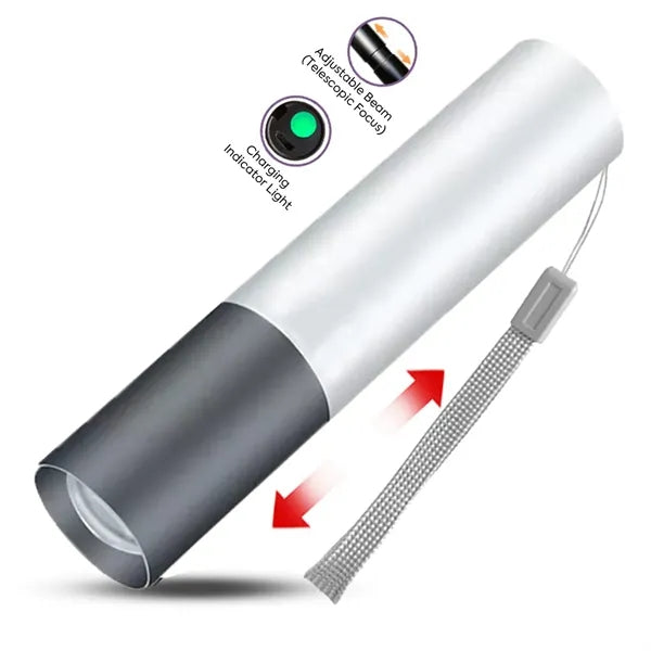 Rechargeable Aluminum LED Flashlight