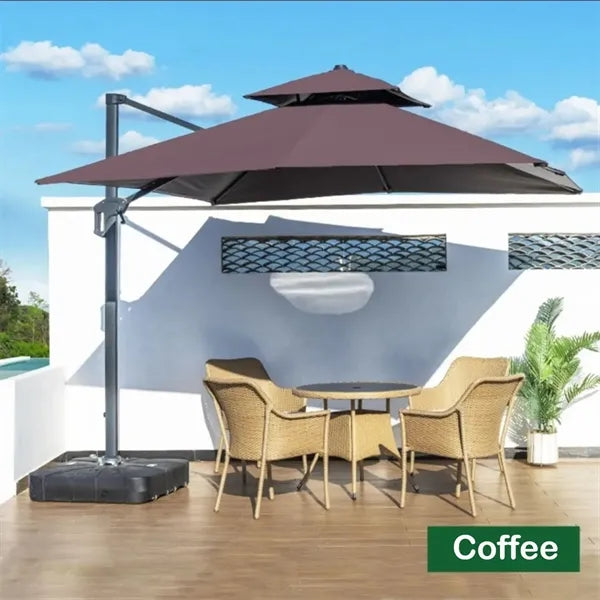 Square Patio Umbrella with Base