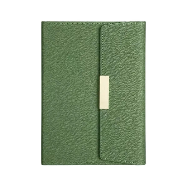 A5 Tri-Fold Leather Notebook with Magnetic Closure